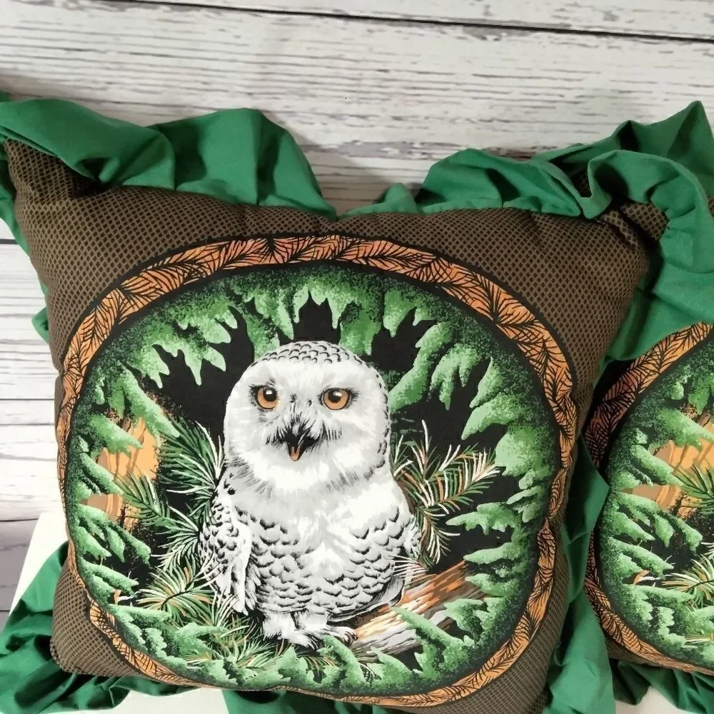 Never used.( my mom) homemade owl pillows